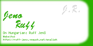 jeno ruff business card
